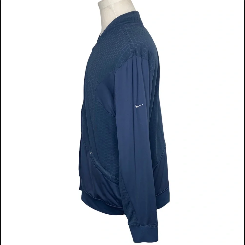 Nike Golf Tour Performance Dri-fit Textured Print Full Zip Jacket